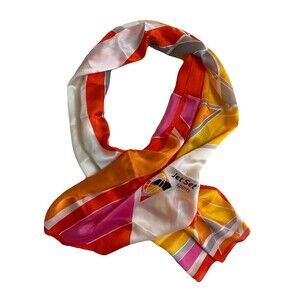 Jet Set Sports 100% Silk Promotional Scarf London Olympics 17"x60'